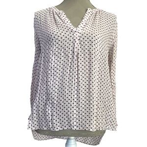 Marc by Marc Jacobs 100% Silk Blouse Long Sleeve V Neck Button Down Size 6